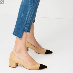 Zara Bi-Color Mid-Block Heels size 37